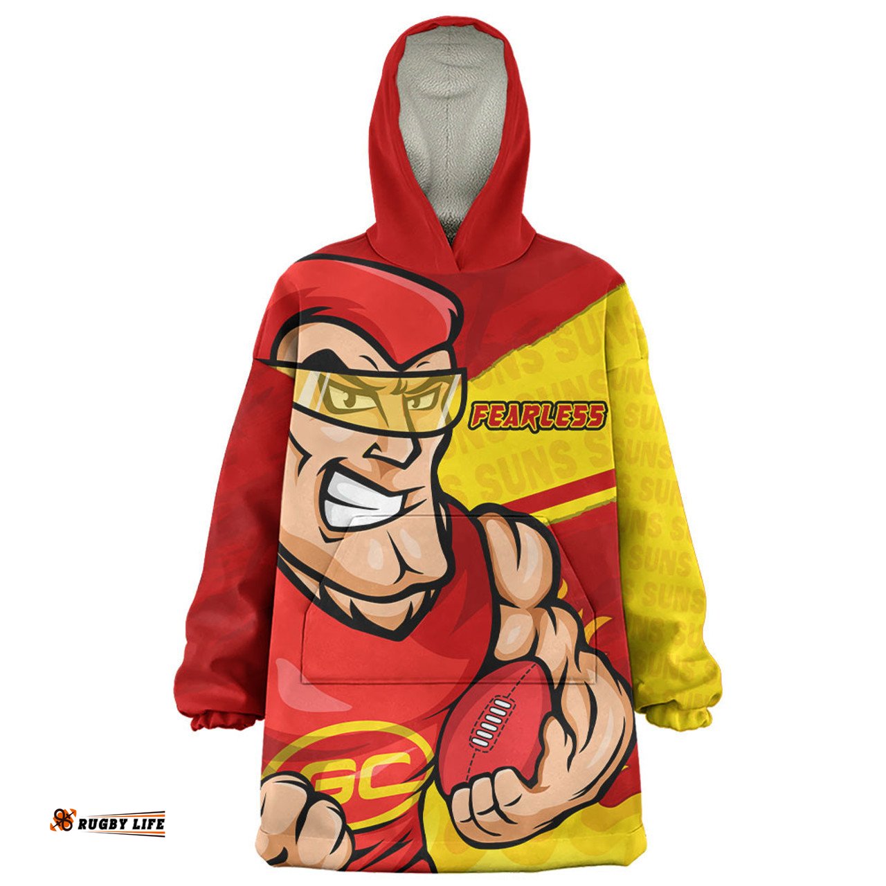 Gold Coast SUNS Defend The Pride Wearable Blanket Hoodie Aussie Oodie