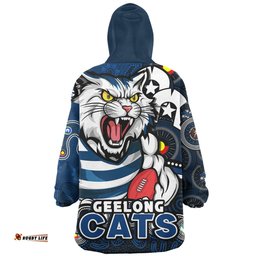 Geelong Cats NAIDOC Spirit Of Country Wearable Blanket Hoodie Aussie Oodie