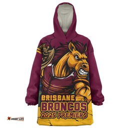 Brisbane Broncos Unleash Power In The Ultimate Battle Wearable Blanket Hoodie Aussie Oodie