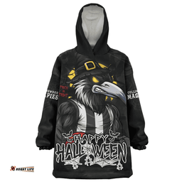Collingwood Full Moon Fever Halloween Supporter Wearable Blanket Hoodie Aussie Oodie