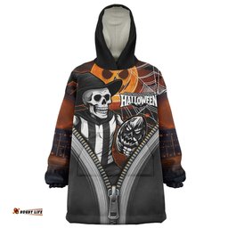 Collingwood Halloween Night Reaper Zipper Wearable Blanket Hoodie Aussie Oodie