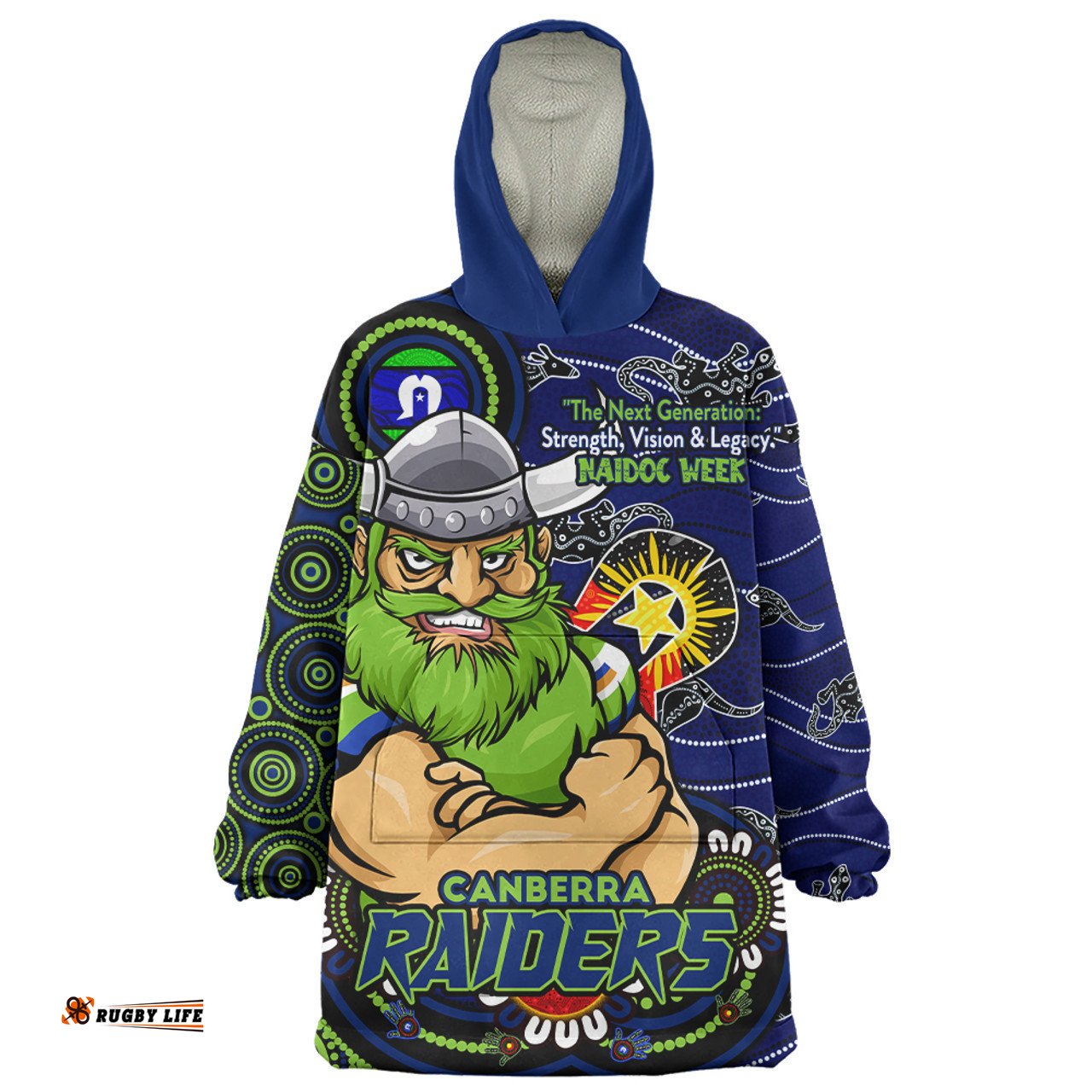 Canberra Raiders Spirit Of NAIDOC Series Wearable Blanket Hoodie Aussie Oodie