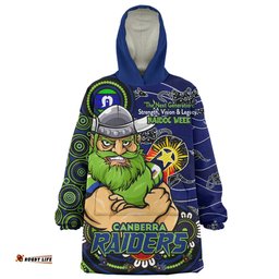 Canberra Raiders Spirit Of NAIDOC Series Wearable Blanket Hoodie Aussie Oodie