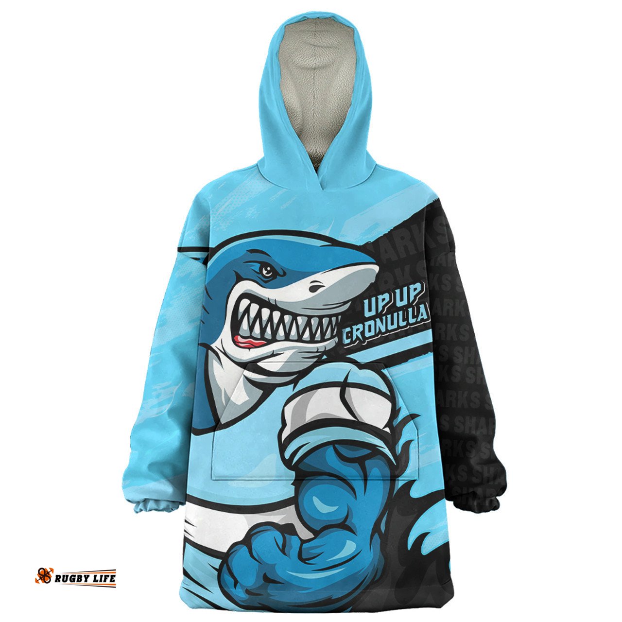Cronulla Sutherland Sharks Defend The Pride Wearable Blanket Hoodie Aussie Oodie