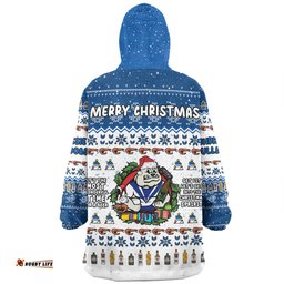 Canterbury Bankstown Bulldogs Christmas Custom Chrissie Spirit Wearable Blanket Hoodie Aussie Oodie