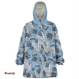 Cronulla Sutherland Sharks Tropical Patterns Sharkies Wearable Blanket Hoodie Aussie Oodie