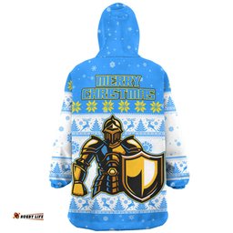 Gold Coast Titans Christmas Custom Special Ugly Christmas Wearable Blanket Hoodie Aussie Oodie