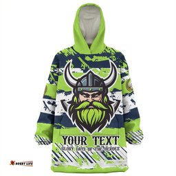 Canberra Raiders Theme Song Inspired Wearable Blanket Hoodie Aussie Oodie