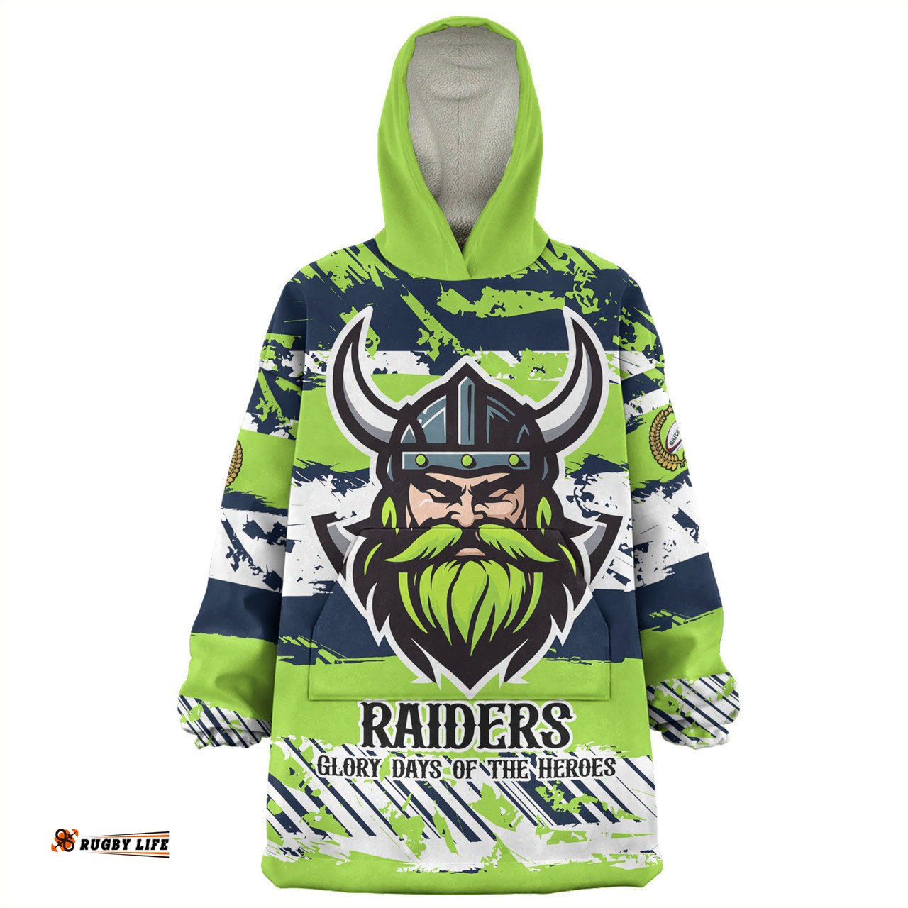 Canberra Raiders Theme Song Inspired Wearable Blanket Hoodie Aussie Oodie