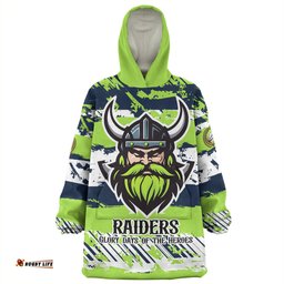 Canberra Raiders Theme Song Inspired Wearable Blanket Hoodie Aussie Oodie