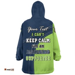 Canberra Raiders Custom Team Of Us Die Hard Fan Supporters Wearable Blanket Hoodie Aussie Oodie