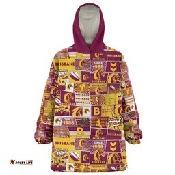 Brisbane Broncos Team Of Us Die Hard Fan Supporters Comic Style Wearable Blanket Hoodie Aussie Oodie