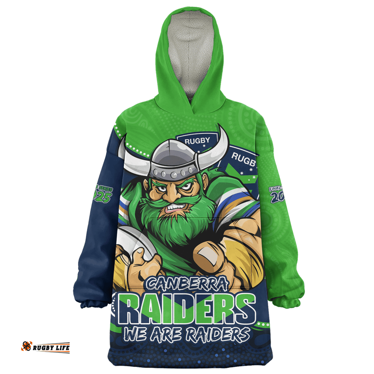 Canberra Raiders Battle For Glory Rugby Finals Edition Wearable Blanket Hoodie Aussie Oodie
