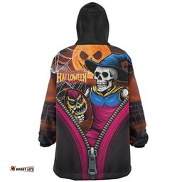 Brisbane Lions Halloween Night Reaper Zipper Wearable Blanket Hoodie Aussie Oodie