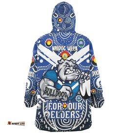 Canterbury Bankstown Bulldogs Naidoc Week Custom Bulldogs Naidoc Week For Our Elders Dot Art Style Wearable Blanket Hoodie Aussie Oodie