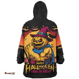 Brisbane Lions Dark Pumpkin Halloween Spirit Wearable Blanket Hoodie Aussie Oodie