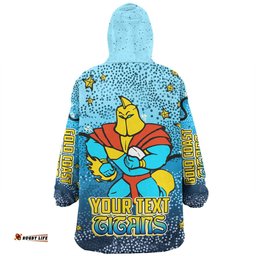 Gold Coast Titans Custom Team With Dot And Star Patterns For Tough Fan Wearable Blanket Hoodie Aussie Oodie