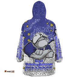 Canterbury Bankstown Bulldogs Custom Team With Dot And Star Patterns For Tough Fan Wearable Blanket Hoodie Aussie Oodie