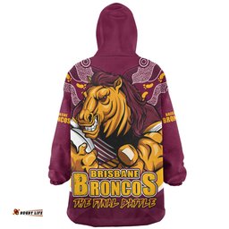 Brisbane Broncos Final Clash Battle Edition Wearable Blanket Hoodie Aussie Oodie