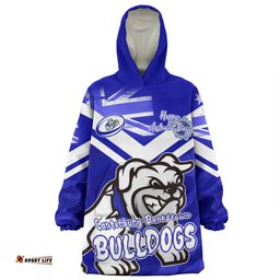 Canterbury Bankstown Bulldogs Happy Australia Day We Are One And Free Wearable Blanket Hoodie Aussie Oodie