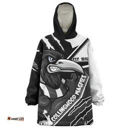 Collingwood Battlefield Glory Gear Wearable Blanket Hoodie Aussie Oodie