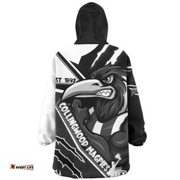 Collingwood Battlefield Glory Gear Wearable Blanket Hoodie Aussie Oodie