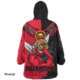Essendon Dreamtime Warriors Of Culture Wearable Blanket Hoodie Aussie Oodie