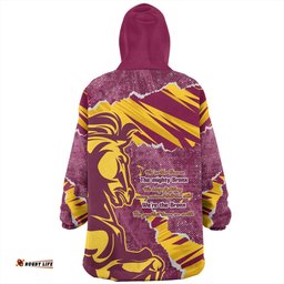 Brisbane Broncos Theme Song Wearable Blanket Hoodie Aussie Oodie