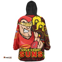 Gold Coast SUNS NAIDOC Spirit Of Country Wearable Blanket Hoodie Aussie Oodie