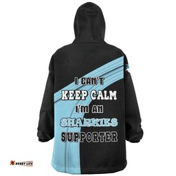 Cronulla Sutherland Sharks Custom Team Of Us Die Hard Fan Supporters Wearable Blanket Hoodie Aussie Oodie