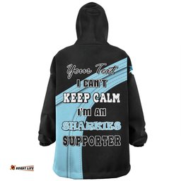 Cronulla Sutherland Sharks Custom Team Of Us Die Hard Fan Supporters Wearable Blanket Hoodie Aussie Oodie