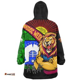 Brisbane Lions NAIDOC Week Pride Edition Wearable Blanket Hoodie Aussie Oodie