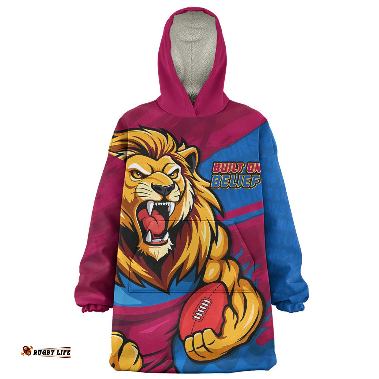 Brisbane Lions Defend The Pride Wearable Blanket Hoodie Aussie Oodie