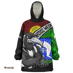 Collingwood NAIDOC Week Pride Edition Wearable Blanket Hoodie Aussie Oodie