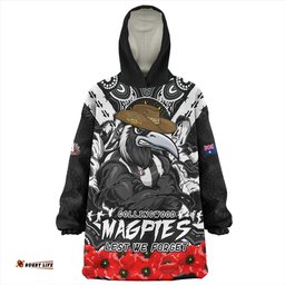 Collingwood Ripped Legacy Of The Game The ANZAC Spirit Lives On Wearable Blanket Hoodie Aussie Oodie