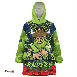 Canberra Raiders Ripped Legacy Of The Game The ANZAC Spirit Lives On Wearable Blanket Hoodie Aussie Oodie