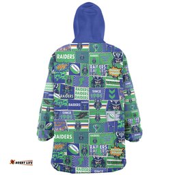 Canberra Raiders Team Of Us Die Hard Fan Supporters Comic Style Wearable Blanket Hoodie Aussie Oodie