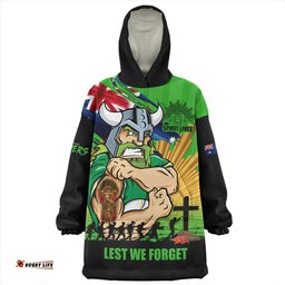 Canberra Raiders Fearless ANZAC Defender Wearable Blanket Hoodie Aussie Oodie