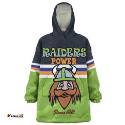 Canberra Raiders Custom Canberra Raiders Supporter Wearable Blanket Hoodie Aussie Oodie