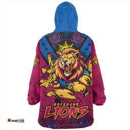Brisbane Lions Ripped Legacy Of The Game Wearable Blanket Hoodie Aussie Oodie