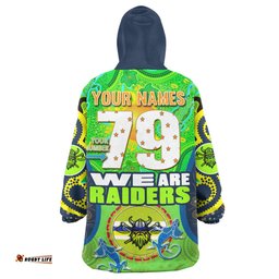 Canberra Raiders Custom "We Are Canberra Raiders" Dot Art Painting Wearable Blanket Hoodie Aussie Oodie