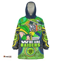 Canberra Raiders Custom "We Are Canberra Raiders" Dot Art Painting Wearable Blanket Hoodie Aussie Oodie