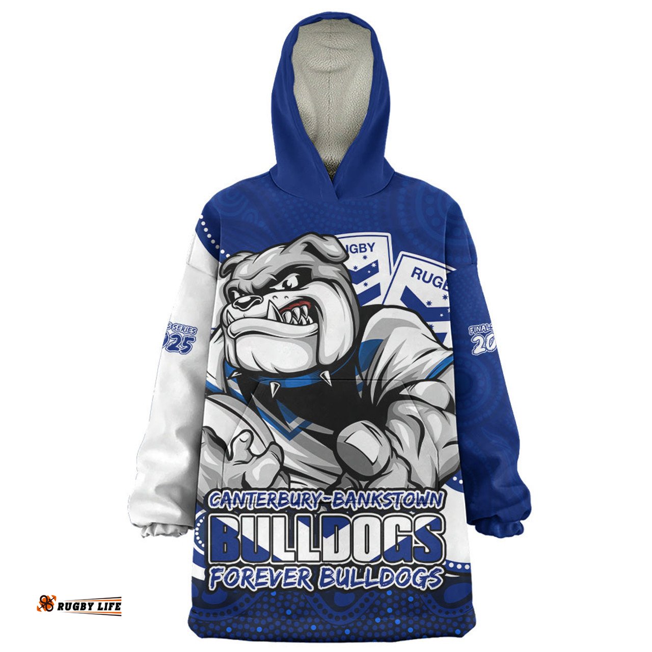 Canterbury Bankstown Bulldogs Battle For Glory Rugby Finals Edition Wearable Blanket Hoodie Aussie Oodie