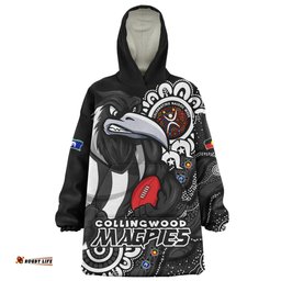 Collingwood Power Through Generations NAIDOC Edition Wearable Blanket Hoodie Aussie Oodie