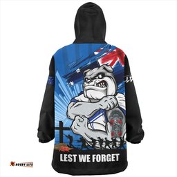 Canterbury Bankstown Bulldogs Fearless ANZAC Defender Wearable Blanket Hoodie Aussie Oodie