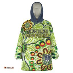 Canberra Raiders Naidoc Custom For Our Elders Wearable Blanket Hoodie Aussie Oodie