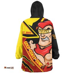 Gold Coast SUNS Battlefield Glory Gear Wearable Blanket Hoodie Aussie Oodie