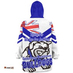 Canterbury Bankstown Bulldogs Happy Australia Day We Are One And Free V2 Wearable Blanket Hoodie Aussie Oodie