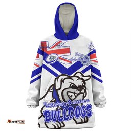 Canterbury Bankstown Bulldogs Happy Australia Day We Are One And Free V2 Wearable Blanket Hoodie Aussie Oodie