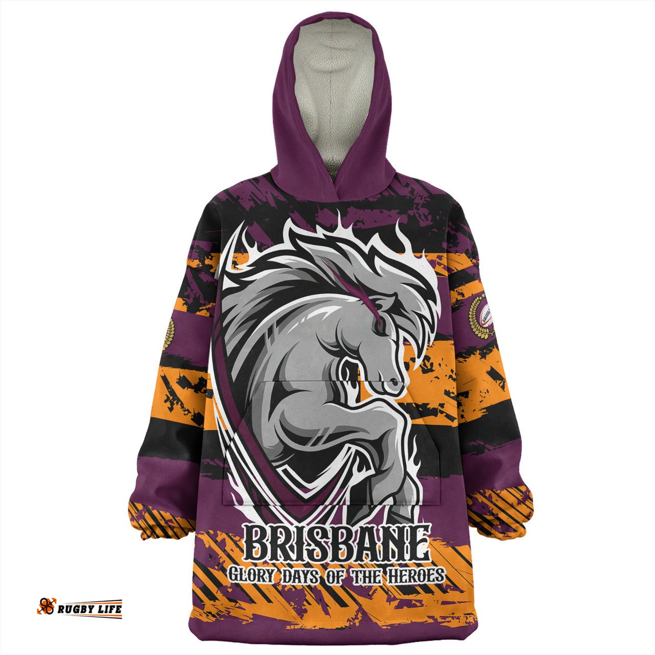 Brisbane Broncos Theme Song Inspired Wearable Blanket Hoodie Aussie Oodie